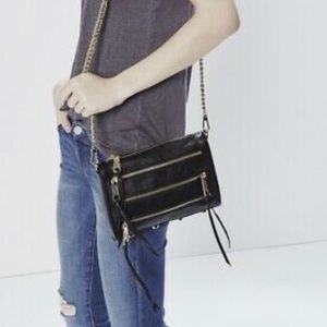 Rebecca Minkoff Black Leather Crossbody (or clutch, just remove the strap!)